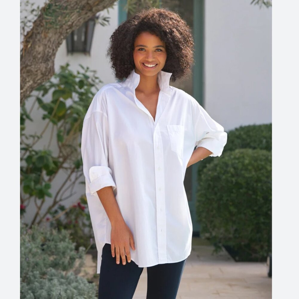 Frank & Eileen White Button-Up Shirt